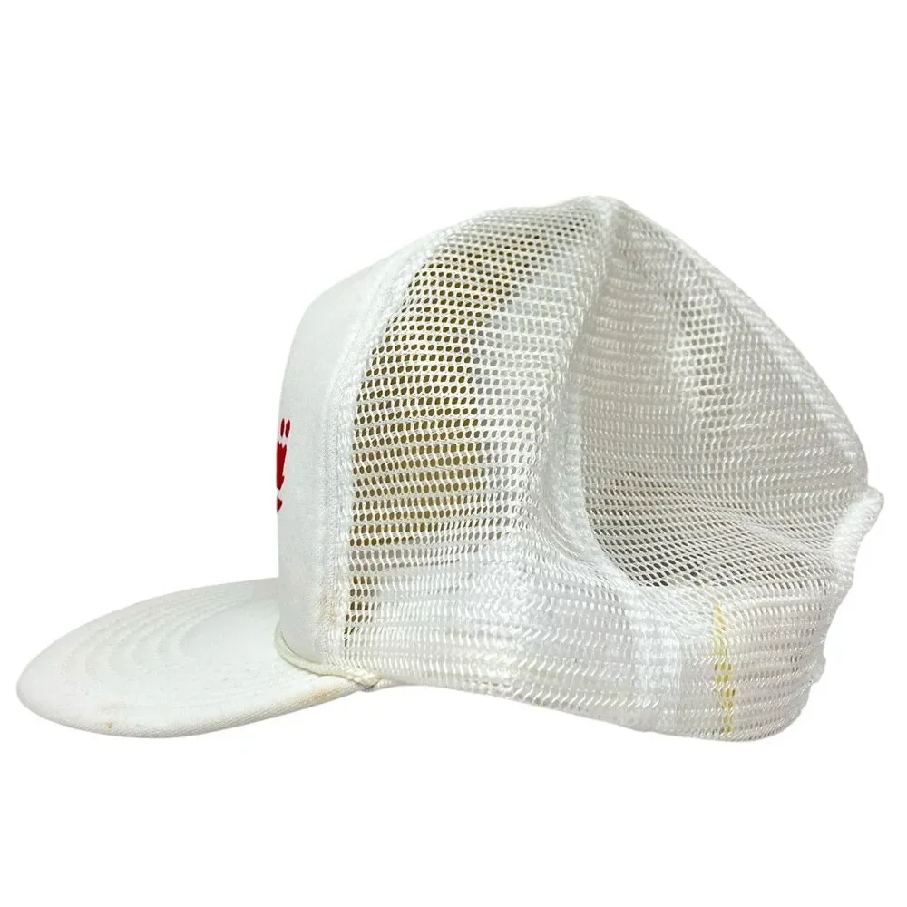 Vintage Hawaii Trucker Hat White‎ Mesh Snapback Beach Surf Tropical Y2K Cap